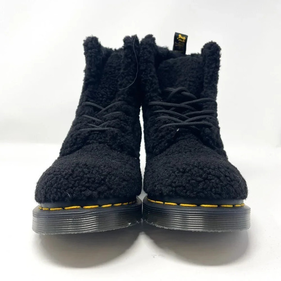 Dr. Martens 1460 Pascal Women's Faux  Shearling Boots in Black Lux Borg Sz 7 NWT - Picture 8 of 10
